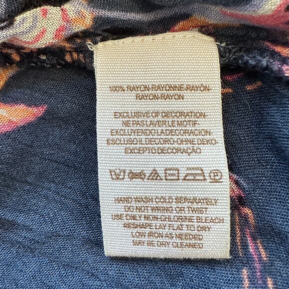 Free People Just The Two Of Us Paisley Blue Tunic Top Dress Size S - Picture 9 of 12